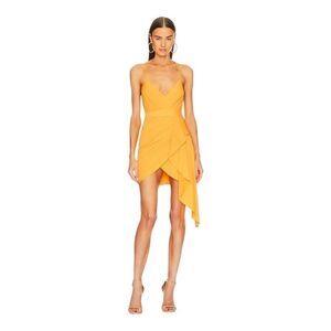 Michael Costello x Revolve Mona Dress Yellow Women’s Party Dress